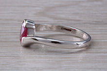 Load image into Gallery viewer, Oval cut Ruby set Crossover Ring