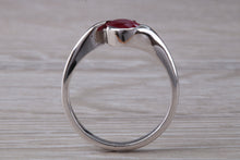 Load image into Gallery viewer, Oval cut Ruby set Crossover Ring
