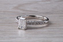 Load image into Gallery viewer, Stunning 1.25ct Moissanite Diamond and Natural Diamond set Engagement Ring