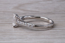 Load image into Gallery viewer, Stunning 1.25ct Moissanite Diamond and Natural Diamond set Engagement Ring