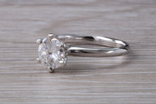 Load image into Gallery viewer, The Ultimate 1.25ct Hearts and Arrows Moissanite Diamond set Platinum Solitaire