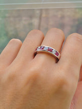 Load image into Gallery viewer, Stunning Ruby and Diamond set 18ct White Gold Band