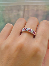 Load image into Gallery viewer, Stunning Ruby and Diamond set 18ct White Gold Band