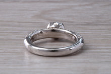 Load image into Gallery viewer, Very Dressy Blood red Ruby and with Diamond Encrusted Ring