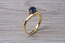 Load image into Gallery viewer, Blue Sapphire Twist Shank Solitaire