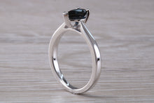 Load image into Gallery viewer, Pear Drop cut Blue Sapphire Platinum Solitaire
