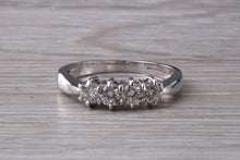 Load image into Gallery viewer, Four Round cut Diamonds set 18ct White Gold Ring