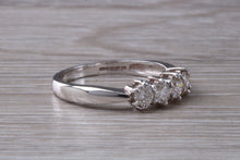 Load image into Gallery viewer, Four Round cut Diamonds set 18ct White Gold Ring