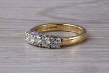 Load image into Gallery viewer, 0.75 carat Traditional Five Stone Diamond Eternity Ring