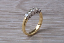 Load image into Gallery viewer, 0.75 carat Traditional Five Stone Diamond Eternity Ring