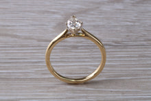 Load image into Gallery viewer, Half carat Marquise cut Certified Diamond set Gold Solitaire