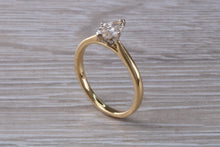 Load image into Gallery viewer, Half carat Marquise cut Certified Diamond set Gold Solitaire