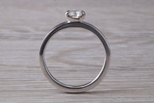 Load image into Gallery viewer, Half Bezel Diamond set 18ct White Gold Solitaire