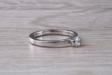 Load image into Gallery viewer, Half Bezel Diamond set 18ct White Gold Solitaire