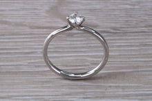 Load image into Gallery viewer, Diamond set Twist Shank set 18ct White Gold Ring