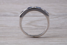 Load image into Gallery viewer, Traditional Blue Sapphire and Diamond set Eternity Ring