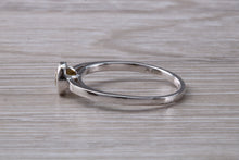 Load image into Gallery viewer, Yellow Diamond Solitaire, Bezel set so very Smooth to the Touch