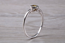 Load image into Gallery viewer, Yellow Diamond Solitaire, Bezel set so very Smooth to the Touch