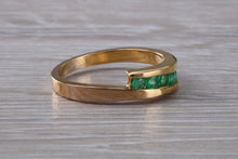 Load image into Gallery viewer, Natural Emerald set Yellow Gold Ring