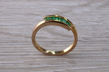 Load image into Gallery viewer, Natural Emerald set Yellow Gold Ring