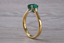 Load image into Gallery viewer, One carat Oval cut Emerald Solitaire