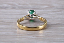 Load image into Gallery viewer, One carat Oval cut Emerald Solitaire