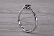 Load image into Gallery viewer, Beautiful Royal Blue Sapphire Rub Over set in 18ct White Gold Solitaire
