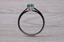 Load image into Gallery viewer, Very Dainty Half carat Emerald set Platinum Ring