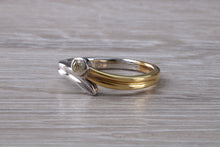 Load image into Gallery viewer, Two Tone Crossover Diamond set 18ct Gold Ring