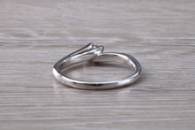 Load image into Gallery viewer, Twist Shank Diamond set 18ct White Gold Solitaire