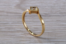 Load image into Gallery viewer, Cross Over Diamond set 18ct Yellow Gold Ring