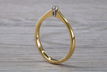 Load image into Gallery viewer, Dainty Diamond set Yellow Gold Solitaire