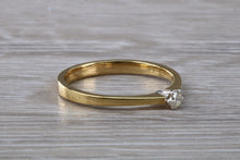 Load image into Gallery viewer, Dainty Diamond set Yellow Gold Solitaire