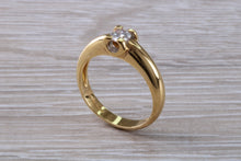 Load image into Gallery viewer, Chunky and Heavy Diamond set 18ct Yellow Gold Ring