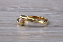 Load image into Gallery viewer, Crossover Shank Diamond set 18ct Yellow Gold Ring