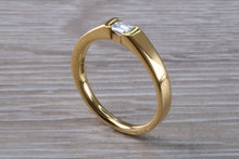 Load image into Gallery viewer, Emerald cut Diamond set 18ct Yellow Gold Ring