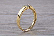 Load image into Gallery viewer, Emerald cut Diamond set 18ct Yellow Gold Ring