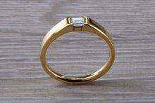 Load image into Gallery viewer, Emerald cut Diamond set 18ct Yellow Gold Ring