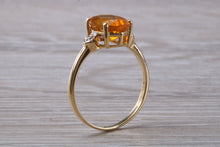 Load image into Gallery viewer, American Fire Opal and Diamond set Yellow Gold Ring