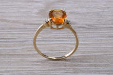 Load image into Gallery viewer, American Fire Opal and Diamond set Yellow Gold Ring