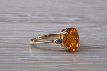 Load image into Gallery viewer, American Fire Opal and Diamond set Yellow Gold Ring