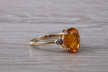 Load image into Gallery viewer, American Fire Opal and Diamond set Yellow Gold Ring