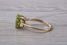 Load image into Gallery viewer, Heart Shape Peridot set Yellow Gold Ring