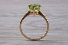 Load image into Gallery viewer, Heart Shape Peridot set Yellow Gold Ring