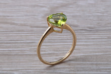 Load image into Gallery viewer, Heart Shape Peridot set Yellow Gold Ring