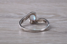 Load image into Gallery viewer, Rainbow Topaz and Diamond set 9ct White Gold Ring