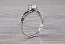 Load image into Gallery viewer, Rainbow Topaz and Diamond set 9ct White Gold Ring