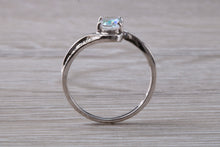 Load image into Gallery viewer, Rainbow Topaz and Diamond set 9ct White Gold Ring