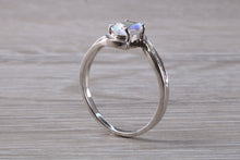 Load image into Gallery viewer, Rainbow Topaz and Diamond set 9ct White Gold Ring