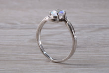 Load image into Gallery viewer, Rainbow Topaz and Diamond set 9ct White Gold Ring